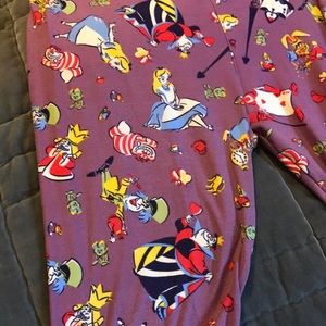 Lularoe Disney Alice in Wonderland leggings TC EUC
